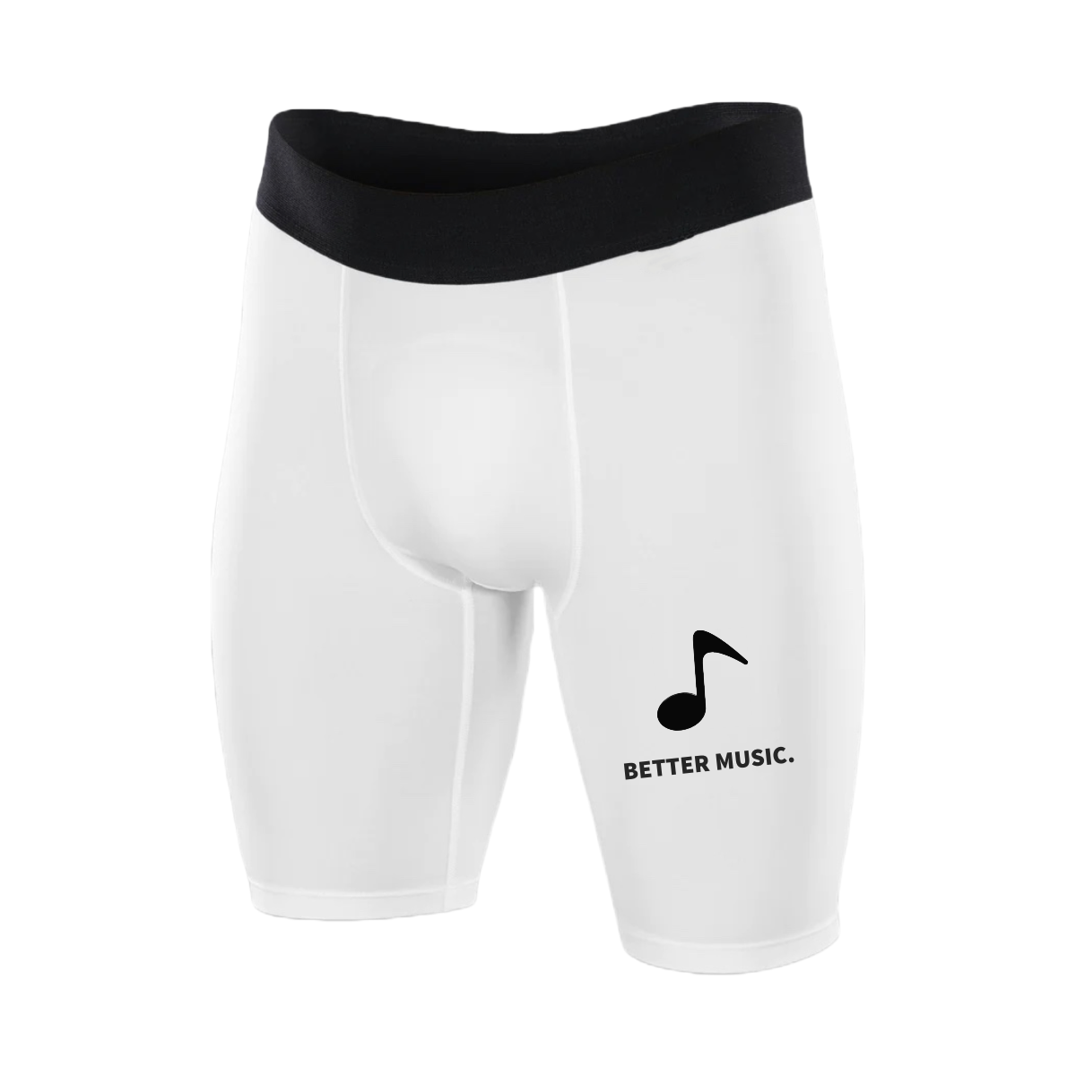 BETTER MUSIC COMPRESSION SHORTS WHITE