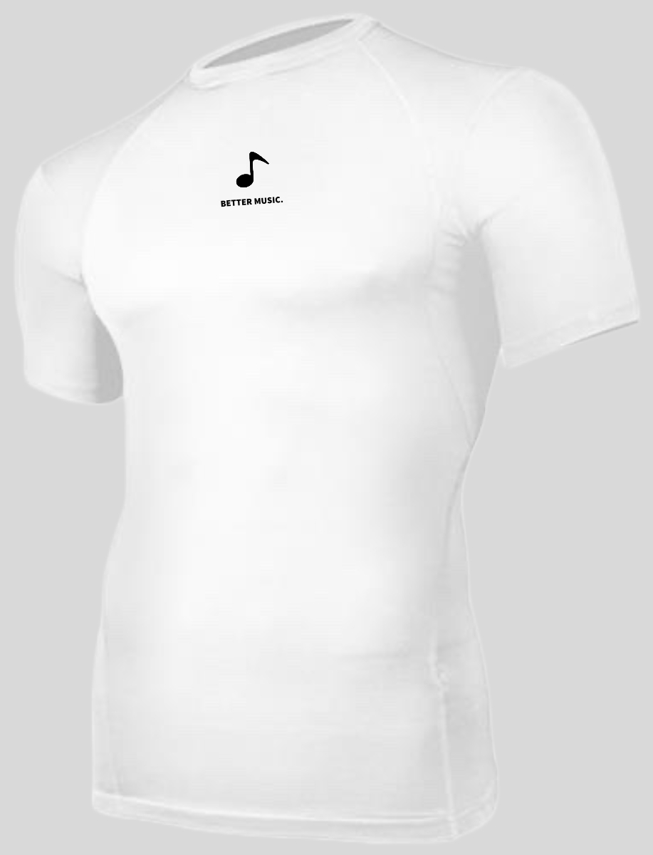 BETTER MUSIC COMPRESSION SHIRT WHITE