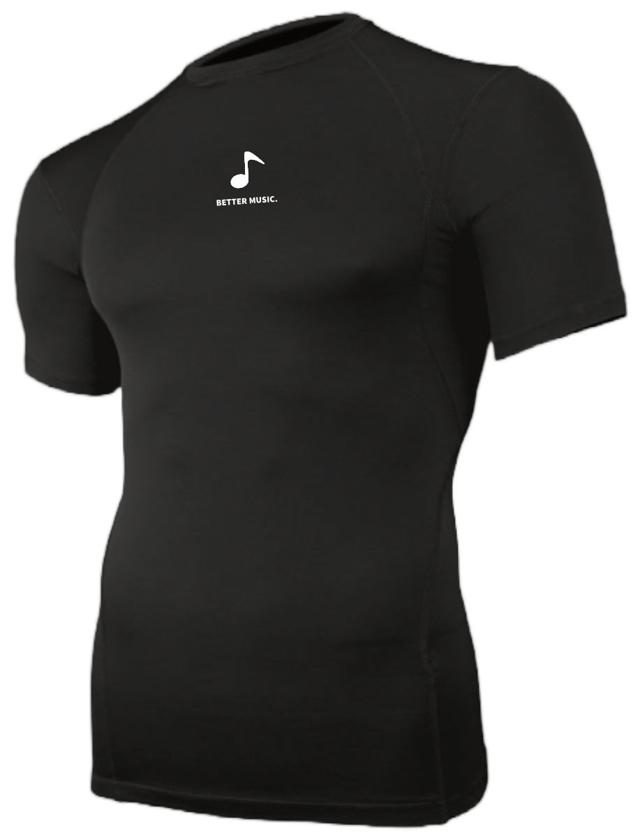 BETTER MUSIC COMPRESSION SHIRT BLACK